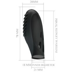 Comprar PRETTY LOVE - GILO VIBRADOR DE DEDO SILICONA NEGRO al mejor precio - Envíos Discretos