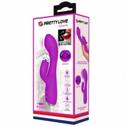 Comprar PRETTY LOVE - GLORIA VIBRADOR CONEJO RECARGABLE-IMPERMEABLE MORADO al mejor precio - Envíos Discretos