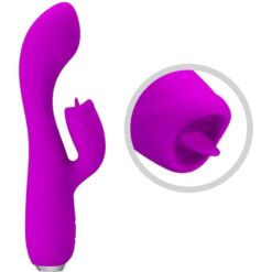 Comprar PRETTY LOVE - GLORIA VIBRADOR CONEJO RECARGABLE-IMPERMEABLE MORADO al mejor precio - Envíos Discretos