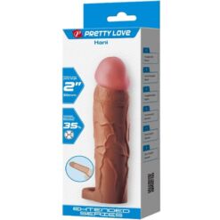 Comprar PRETTY LOVE - HANI FUNDA PARA PENE CON EXTENSIÓN DE 5 CM MULATO al mejor precio - Envíos Discretos
