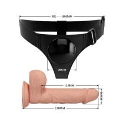 Comprar PRETTY LOVE - HARNESS BRIEFS ARNÉS UNIVERSAL CON DILDO JERRY 21.8 CM NATURAL al mejor precio - Envíos Discretos