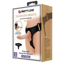 Comprar PRETTY LOVE - HARNESS BRIEFS ARNÉS UNIVERSAL CON DILDO KEVIN 19 CM NATURAL al mejor precio - Envíos Discretos