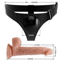 Comprar PRETTY LOVE - HARNESS BRIEFS ARNÉS UNIVERSAL CON DILDO KEVIN 19 CM NATURAL al mejor precio - Envíos Discretos