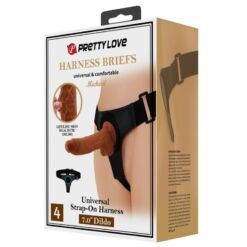 Comprar PRETTY LOVE - HARNESS BRIEFS ARNÉS UNIVERSAL CON DILDO MICHEAL 20 CM NEGRO al mejor precio - Envíos Discretos