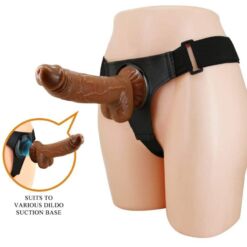 Comprar PRETTY LOVE - HARNESS BRIEFS ARNÉS UNIVERSAL CON DILDO MICHEAL 20 CM NEGRO al mejor precio - Envíos Discretos