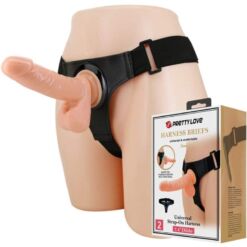 Comprar PRETTY LOVE - HARNESS BRIEFS ARNÉS UNIVERSAL CON DILDO TOM 20 CM NATURAL al mejor precio - Envíos Discretos