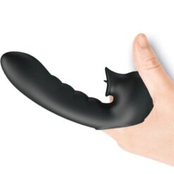 Comprar PRETTY LOVE - HOBGOBLIN FUNDA VIBRADORA PARA DEDO 12 VIBRACIONES + ESTIMULADOR CLÍTORIS NEGRO al mejor precio - Envíos Discretos