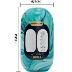 Comprar PRETTY LOVE - HOT WAVE MASTURBADOR MASCULINO SILICONA BLANCO al mejor precio - Envíos Discretos