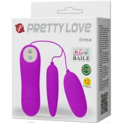 Comprar PRETTY LOVE - IRMA HUEVO VIBRADOR DOBLE al mejor precio - Envíos Discretos