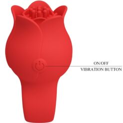 Comprar PRETTY LOVE - JAE VIBRADOR DE DEDO FORMA DE ROSA 10 VIBRACIONES ROJO al mejor precio - Envíos Discretos
