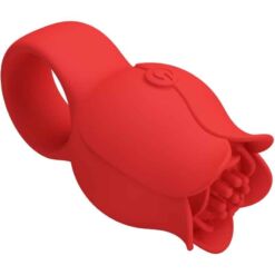 Comprar PRETTY LOVE - JAE VIBRADOR DE DEDO FORMA DE ROSA 10 VIBRACIONES ROJO al mejor precio - Envíos Discretos