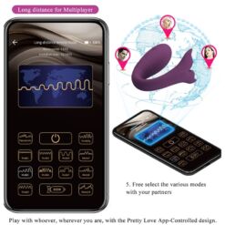 Comprar PRETTY LOVE - JAYLEEN VIBRADOR APP CONTROL REMOTO LILA al mejor precio - Envíos Discretos