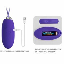 Comprar PRETTY LOVE - JENNY YOUTH HUEVO VIBRADOR CONTROL REMOTO VIOLETA al mejor precio - Envíos Discretos