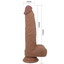 Comprar PRETTY LOVE - JONATHAN DILDO SILICONA 3 VIBRACIONES + 3 MEDIDAS INSERCIÓN CONTROL REMOTO 21 CM al mejor precio - Envíos Discretos