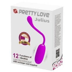 Comprar PRETTY LOVE - JULIUS HUEVO VIBRADOR IMPERMEBLE & RECARGABLE MORADO al mejor precio - Envíos Discretos