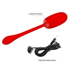 Comprar PRETTY LOVE - JULIUS HUEVO VIBRADOR IMPERMEBLE & RECARGABLE ROJO al mejor precio - Envíos Discretos