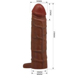 Comprar PRETTY LOVE - KAILE FUNDA PARA PENE CON EXTENSIÓN DE 2.5 CM MULATO al mejor precio - Envíos Discretos