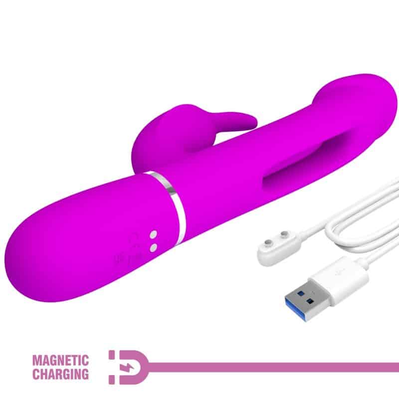 PRETTY LOVE - KAMPAS VIBRADOR RABBIT 3 EN 1 MULTIFUNCIÓN CON LENGUA FUCSIA - piKanteo | Despierta tu lado más piKante Comprar PRETTY LOVE - KAMPAS VIBRADOR RABBIT 3 EN 1 MULTIFUNCIÓN CON LENGUA FUCSIA al mejor precio - Envíos Discretos