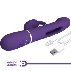 Comprar PRETTY LOVE - KAMPAS VIBRADOR RABBIT 3 EN 1 MULTIFUNCIÓN CON LENGUA VIOLETA al mejor precio - Envíos Discretos