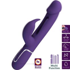 Comprar PRETTY LOVE - KAMPAS VIBRADOR RABBIT 3 EN 1 MULTIFUNCIÓN CON LENGUA VIOLETA al mejor precio - Envíos Discretos