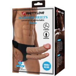 Comprar PRETTY LOVE - KEAVEN HARNESS BRIEFS UNIVERSAL & COMFORTABLE DOBLE DILDO al mejor precio - Envíos Discretos