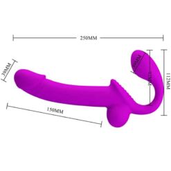 Comprar PRETTY LOVE - KELPIE ESTIMULADOR STRAP-ON DOBLE MORADO al mejor precio - Envíos Discretos