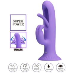Comprar PRETTY LOVE - KILLMOULIS VIBRADOR RABBIT 12 MODOS DE VIBRACIÓN MORADO al mejor precio - Envíos Discretos