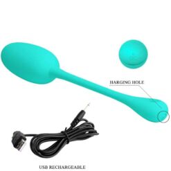 Comprar PRETTY LOVE - KNUCKER HUEVO VIBRADOR RECARGABLE VERDE AGUA al mejor precio - Envíos Discretos