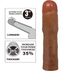 Comprar PRETTY LOVE - KYLIAN FUNDA PARA PENE CON EXTENSIÓN DE 7.6 CM MULATO al mejor precio - Envíos Discretos