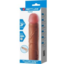 Comprar PRETTY LOVE - KYLIAN FUNDA PARA PENE CON EXTENSIÓN DE 7.6 CM MULATO al mejor precio - Envíos Discretos