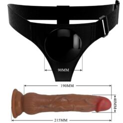 Comprar PRETTY LOVE - KYTON HARNESS BRIEFS UNIVERSAL CON DILDO SQUIRTING 19 CM MULATO al mejor precio - Envíos Discretos