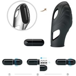 Comprar PRETTY LOVE - LICH VIBRADOR DE DEDO SILICONA NEGRO al mejor precio - Envíos Discretos