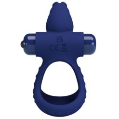 Comprar PRETTY LOVE - LUCHITO DOBLE ANILLO VIBRADOR RABBIT AZUL al mejor precio - Envíos Discretos