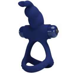Comprar PRETTY LOVE - LUCHITO DOBLE ANILLO VIBRADOR RABBIT AZUL al mejor precio - Envíos Discretos