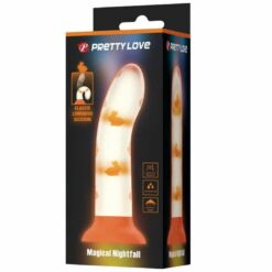Comprar PRETTY LOVE - MAGICAL NIGHTFALL DILDO SIN VIBRACIÓN LUMINOSO NARANJA al mejor precio - Envíos Discretos