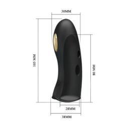 Comprar PRETTY LOVE - MARICO FUNDA DE DEDO ELECTRO-ESTUMILADOR NEGRO al mejor precio - Envíos Discretos