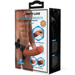 Comprar PRETTY LOVE - MARION HARNESS BRIEFS UNIVERSAL CON DILDO VIBRACIÓN 19 CM MULATO al mejor precio - Envíos Discretos