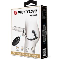 Comprar PRETTY LOVE - MARSHALL ANILLO PARA PENE + PLUG ANAL VIBRATORIO & CONTROL REMOTO al mejor precio - Envíos Discretos