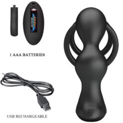 Comprar PRETTY LOVE - MARSHALL ANILLO PARA PENE + PLUG ANAL VIBRATORIO & CONTROL REMOTO al mejor precio - Envíos Discretos