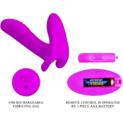 Comprar PRETTY LOVE - MASAJEADOR & VIBRADOR 12 VIBRACIONES CONTROL REMOTO MORADO al mejor precio - Envíos Discretos