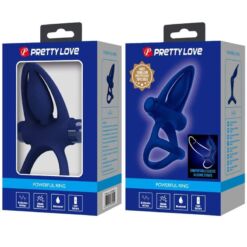 Comprar PRETTY LOVE - MAT DOBLE ANILLO CON VIBRACIÓN & ESTIMULADOR AZUL al mejor precio - Envíos Discretos