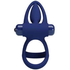 Comprar PRETTY LOVE - MAT DOBLE ANILLO CON VIBRACIÓN & ESTIMULADOR AZUL al mejor precio - Envíos Discretos