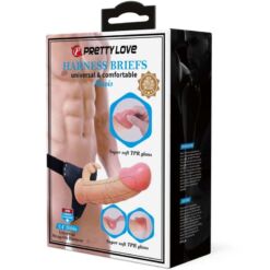 Comprar PRETTY LOVE - MAVIS HARNESS BRIEFS UNIVERSAL CON DILDO 19 CM NATURAL al mejor precio - Envíos Discretos