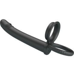 Comprar PRETTY LOVE - MOSES ANILLO DOBLE PENE PARA DONLE PENETACIàN NEGRO al mejor precio - Envíos Discretos