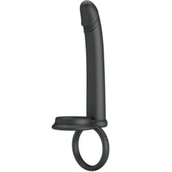 Comprar PRETTY LOVE - MOSES ANILLO DOBLE PENE PARA DONLE PENETACIàN NEGRO al mejor precio - Envíos Discretos