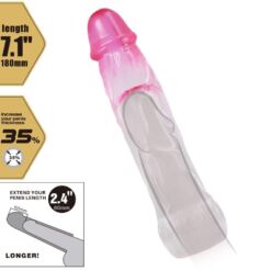 Comprar PRETTY LOVE - NERON FUNDA REALÍSTICA ALARGADORA DE 6 CM PARA PENE ROSA al mejor precio - Envíos Discretos