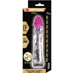 Comprar PRETTY LOVE - NERON FUNDA REALÍSTICA ALARGADORA DE 6 CM PARA PENE ROSA al mejor precio - Envíos Discretos