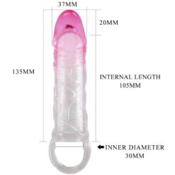 Comprar PRETTY LOVE - ODES FUNDA REALÍSTICA ALARGADORA DE 2 CM PARA PENE ROSA al mejor precio - Envíos Discretos
