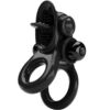 Comprar PRETTY LOVE - PASSIONATE RING DOBLE ANILLO VIBRADOR + ESTIMULADOR CLÍTORIS NEGRO al mejor precio - Envíos Discretos