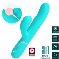 Comprar PRETTY LOVE - PERLITA VIBRADOR PUNTO G 3 EN 1 MULTIFUNCIÓN VERDE AGUA al mejor precio - Envíos Discretos